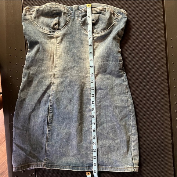 Edikted Alissa denim mini dress in size Large - Picture 10 of 11